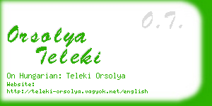 orsolya teleki business card